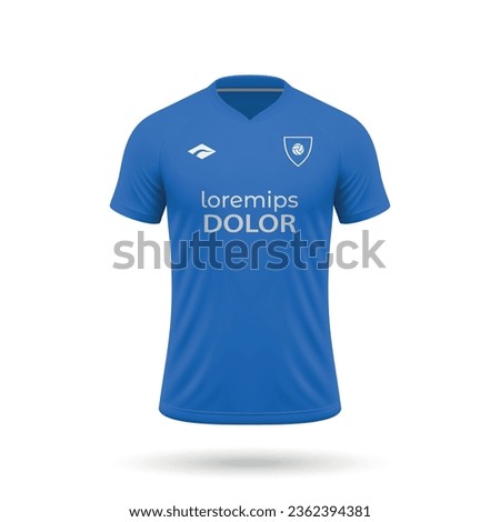 3d realistic soccer jersey in Empoli style, shirt template for football kit 2023