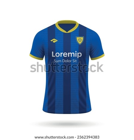 3d realistic soccer jersey in Verona style, shirt template for football kit 2023
