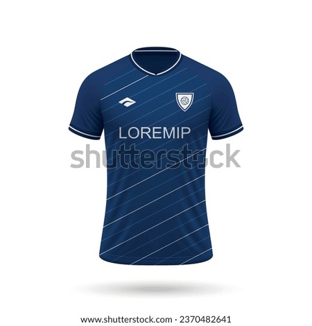 3d realistic soccer jersey in Bochum style, shirt template for football kit 2023