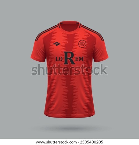 3d realistic soccer jersey in Bayern Munich style, football shirt template 2024