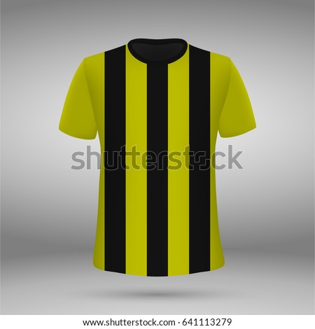 football kit Borussia Dortmund, t-shirt template. soccer jersey. Vector illustration