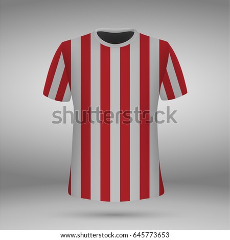 football kit of Athletic, t-shirt template. soccer jersey. Vector illustration