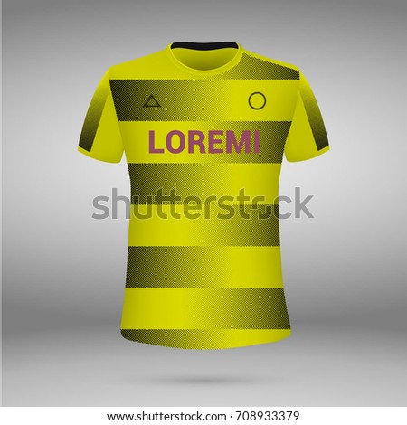 football kit of Borussia Dortmund, t-shirt template. soccer jersey. Vector illustration