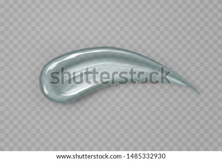 Gel texture stroke isolated on transparent background. Facial liquid creme, gel or body lotion skincare icon. Vector face cosmetic product smear swatch.
 Stock foto © 