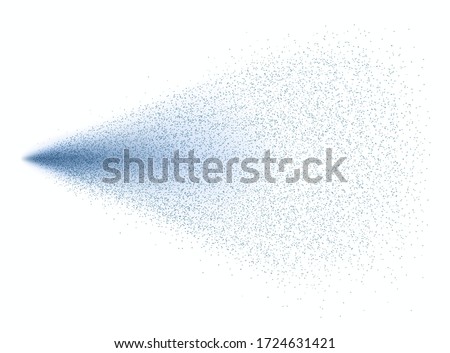 Water spray effect isolated on white background. Realistic fountain, air freshener, shower splash pattern. Vector mist or water particles stream template