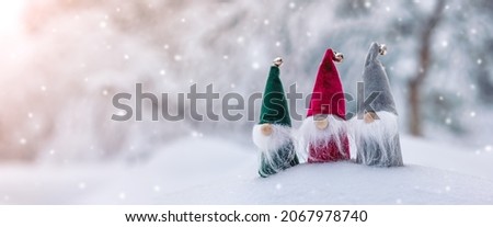 Similar – Image, Stock Photo Three Christmas caps