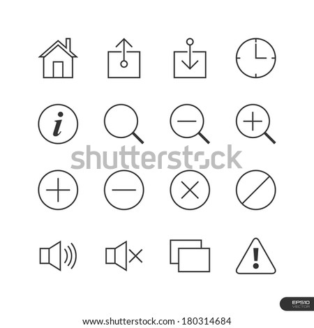 Web & Mobile Application Icons 1 - Vector illustration