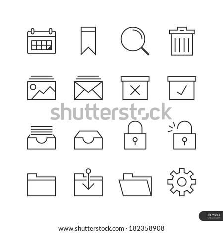 Business & Office Icons set - Vector illustration