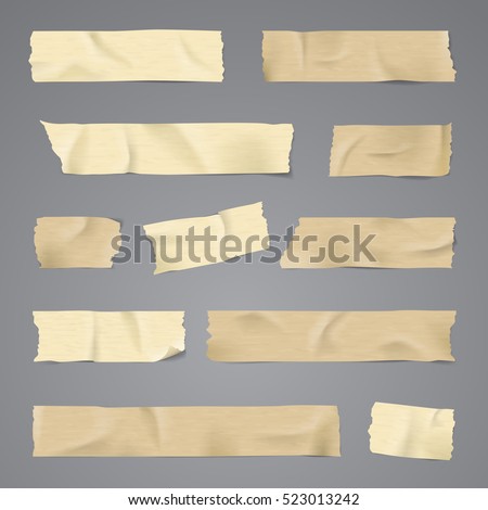 Adhesive tape with shadow isolated realistic vector illustration