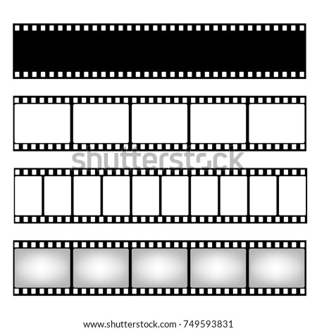 Film strip collection. Vector template. Cinema frame