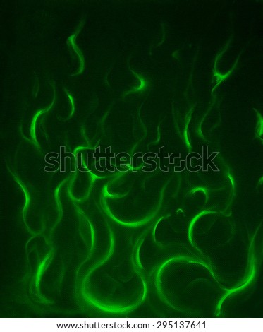 Ornamental green Fire painting