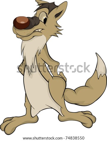 Coyote. Cartoon Stock Vector Illustration 74838550 : Shutterstock