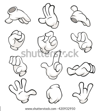 Vector Illustration Of A Hands In Gloves - 420932950 : Shutterstock