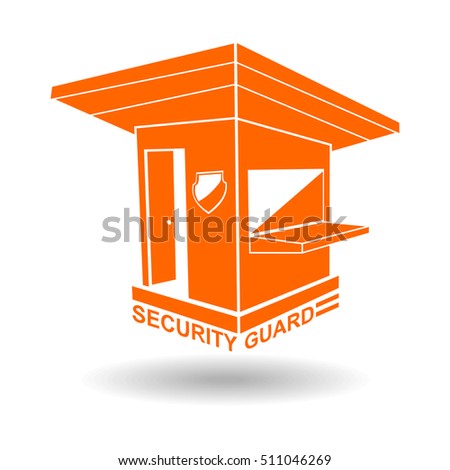 Guard house logo, security guard, logo template, vector illustration