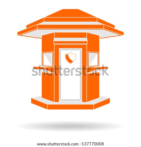 Guard house logo, modern style vector illustration