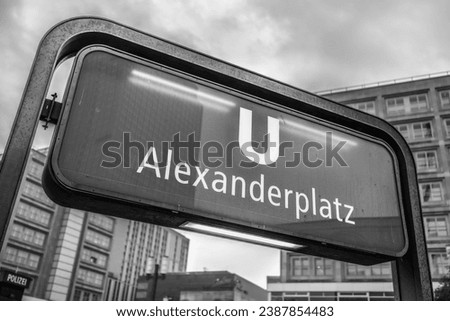 Similar – Image, Stock Photo Alexanderplatz subway station with the TV tower