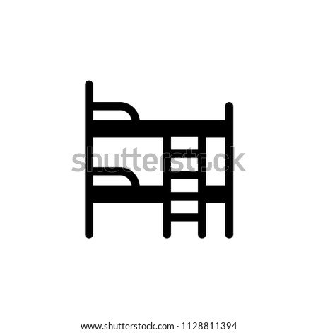 Bunk bed outline icon illustration isolated vector sign symbol