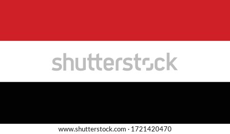 vector illustration of Yemen flag sign symbol