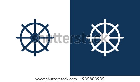 ship helm icon illustration isolated vector sign symbol