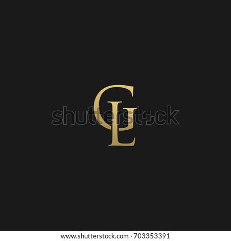 Creative unique modern elegant connected fashion brands black and gold color GL LG G L initial based letter icon logo. Stock fotó © 