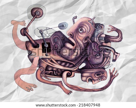 6 fusion of mind and body with  paper background