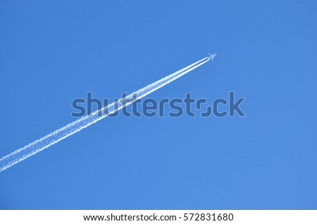 Similar – Image, Stock Photo Vapor trails with shadows