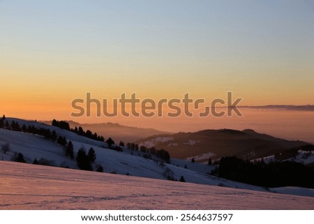 Similar – Image, Stock Photo Sunset on the Schauinsland