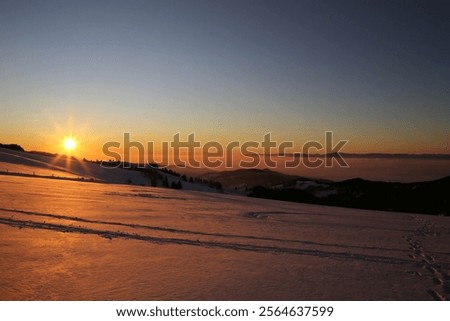 Similar – Image, Stock Photo Sunset on the Schauinsland