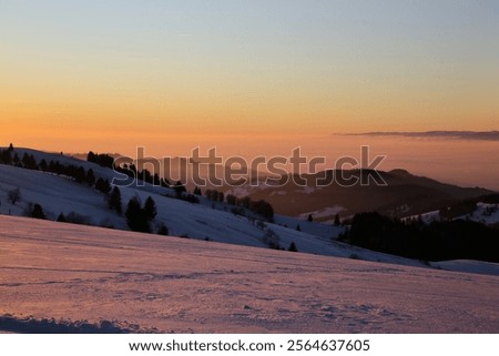 Similar – Image, Stock Photo Sunset on the Schauinsland