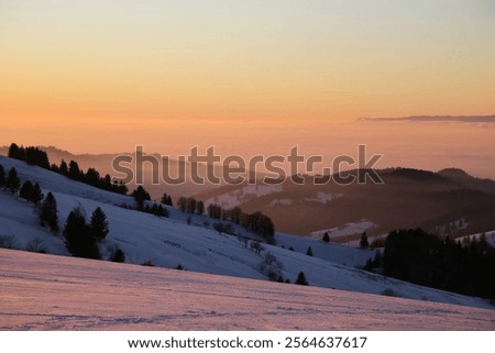 Similar – Image, Stock Photo Sunset on the Schauinsland