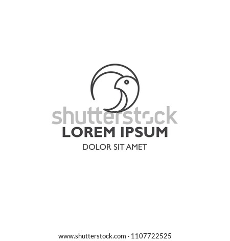 Abstract bird logo icon