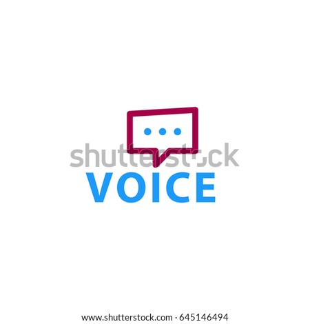 Abstract voice icon. Vector logo template