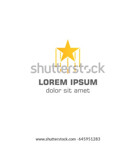 Rising star. Vector logo template