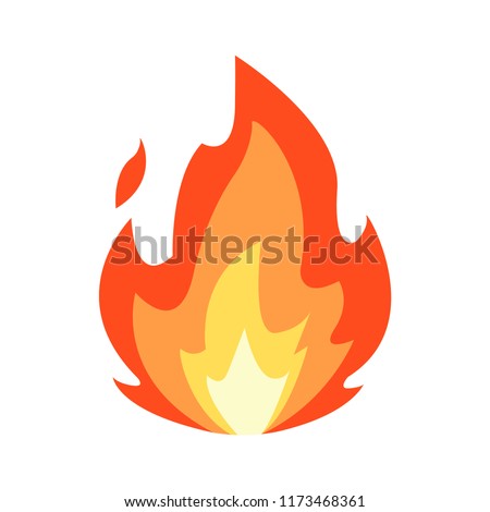 vector isolated fire emoji Stock foto © 