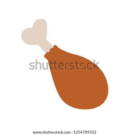 Chicken leg poultry vector emoji