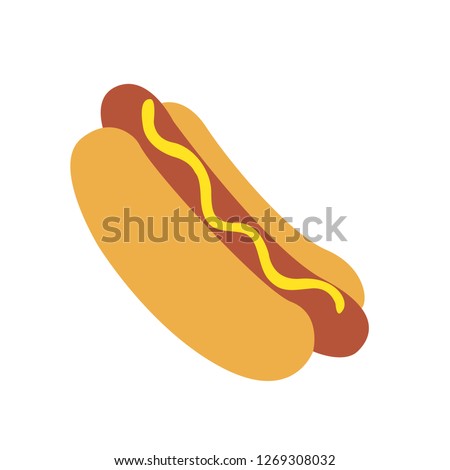 Hot dog emoji vector