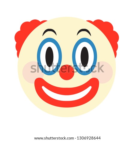 Clown emoji face vector