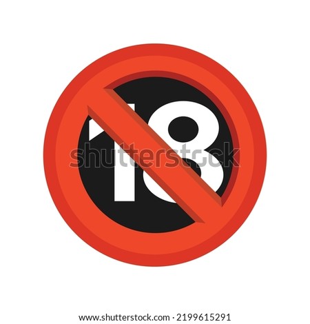 No One Under Eighteen Adult content symbol vector emoji