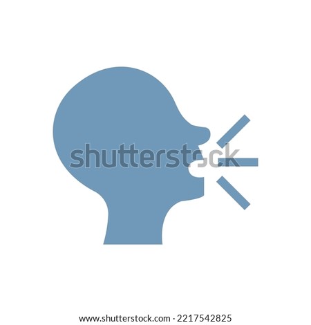Speaking head vector emoji symbol speech