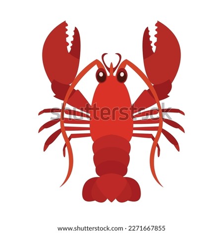 A lobster red emoji vector symbol sign icon