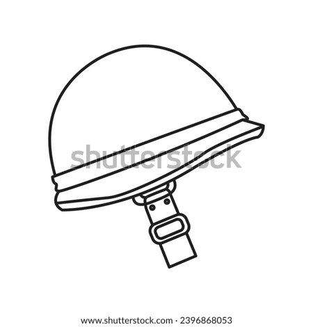 Helmet military safety vector symbol