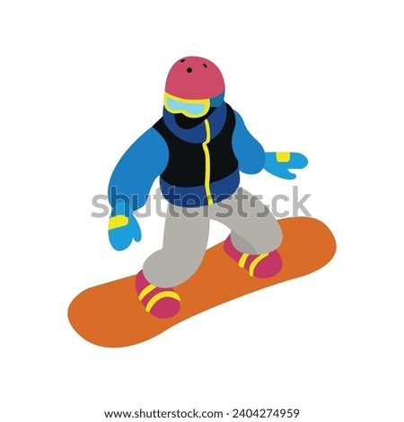 A person snowboarding downhill at a ski resort snowboarder illustration vector emoji