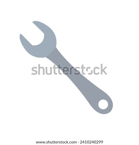 Metal wrench tool vector symbol