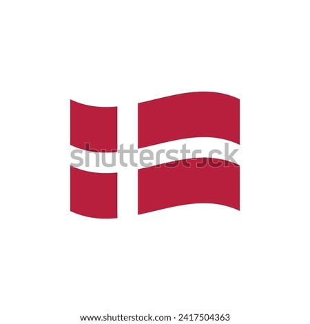 Flag of Denmark vector symbol