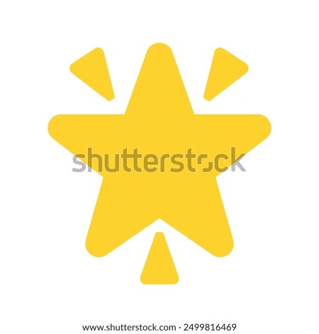 Shining star emoji vector illustration