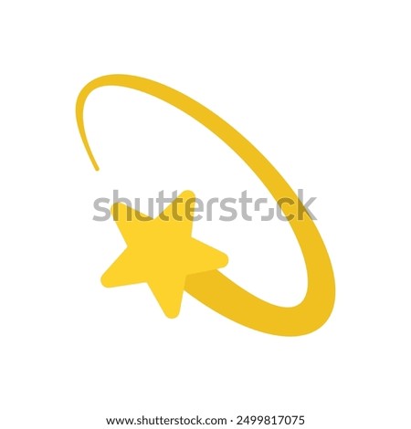 Dizzy star emoji vector symbol illustration