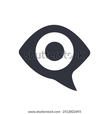 Eye in speech bubble emoji vector symbol