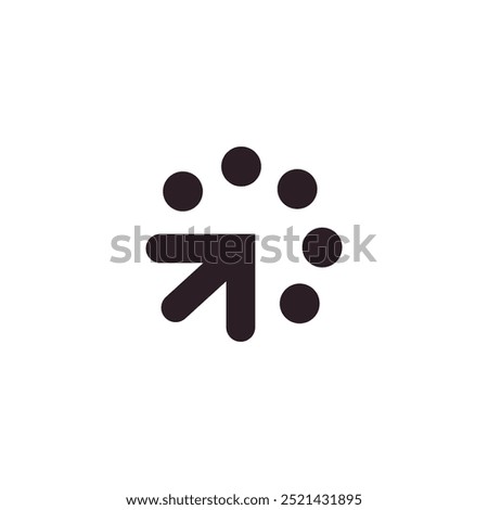 Arrow download point waiting downloading logo concept symbol