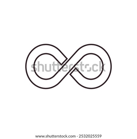 Infinity symbol emoji vector illustration