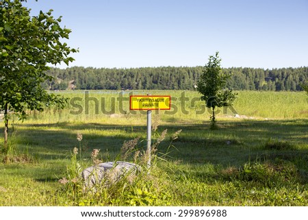 A sign for private area and property.
